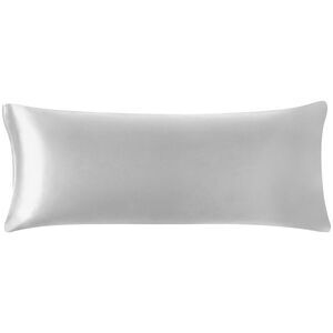 Satin Body Pillowcases with Zipper Closure 20"x54" Silver